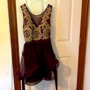 Dark purple homecoming dress